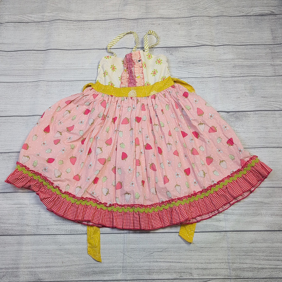 6 Matilda Jane Platinum Strawberry Ellie Dress - Picture 1 of 6